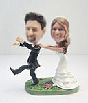 Personalized custom beach wedding cake bobble heads 
$153.36...